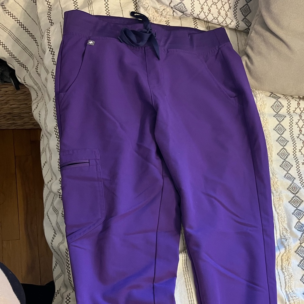 FIGS purple scrub joggers